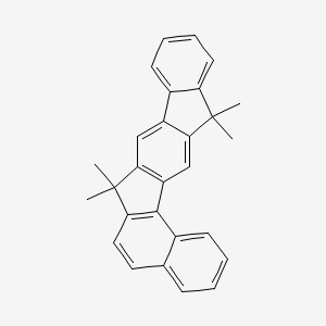 molecular formula C28H24 B14049180 Benz[g]indeno[1,2-b]fluorene, 7,13-dihydro-7,7,13,13-tetramethyl- 
