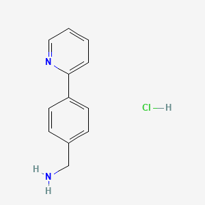 molecular formula C12H13ClN2 B1404920 (4-(Pyridin-2-yl)phenyl)methanamine hydrochloride CAS No. 1498333-87-1