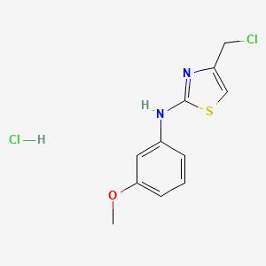 4-(chloromethyl)-N-(3-methoxyphenyl)-1,3-thiazol-2-amine hydrochloride