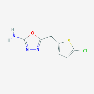 molecular formula C7H6ClN3OS B1404922 5-((5-Chlorothiophen-2-yl)methyl)-1,3,4-oxadiazol-2-amine CAS No. 1706440-50-7