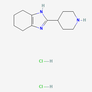 molecular formula C12H21Cl2N3 B1404923 2-(piperidin-4-yl)-4,5,6,7-tetrahydro-1H-benzo[d]imidazole dihydrochloride CAS No. 1448128-25-3