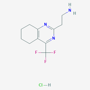 molecular formula C11H15ClF3N3 B1404924 2-(4-三氟甲基-5,6,7,8-四氢-喹唑啉-2-基)-乙胺盐酸盐 CAS No. 1421532-68-4