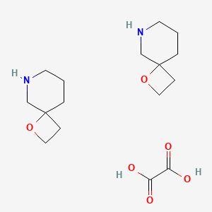 molecular formula C16H28N2O6 B1404926 1-Oxa-6-azaspiro[3.5]nonane oxalate(2:1) CAS No. 1523606-44-1