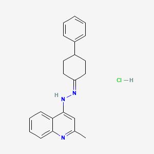2-Methyl-4-(2-(4-phenylcyclohexylidene)hydrazinyl)quinoline hydrochloride