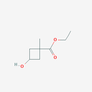 molecular formula C8H14O3 B1404943 Ethyl (1s,3r)-3-hydroxy-1-methylcyclobutane-1-carboxylate CAS No. 1408074-72-5