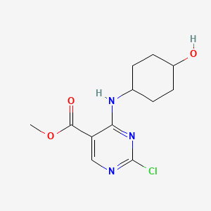 molecular formula C12H16ClN3O3 B1404953 Methyl 2-chloro-4-(((1r,4r)-4-hydroxycyclohexyl)-amino)pyrimidine-5-carboxylate CAS No. 1497419-93-8