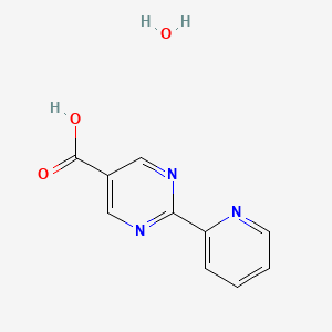 molecular formula C10H9N3O3 B1404955 2-(2-吡啶基)-5-嘧啶羧酸水合物 CAS No. 1609395-97-2