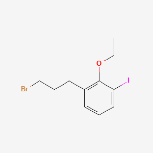 molecular formula C11H14BrIO B14049552 1-(3-Bromopropyl)-2-ethoxy-3-iodobenzene 