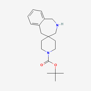 molecular formula C19H28N2O2 B1404956 tert-Butyl 1,2,3,5-tetrahydrospiro[benzo[c]-azepine-4,4'-piperidine]-1'-carboxylate CAS No. 1160247-89-1