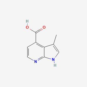 molecular formula C9H8N2O2 B1404961 3-甲基-7-氮杂吲哚-4-羧酸 CAS No. 1363381-21-8
