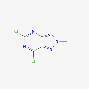 molecular formula C6H4Cl2N4 B1404962 5,7-dichloro-2-methyl-2H-pyrazolo[4,3-d]pyrimidine CAS No. 1357087-30-9