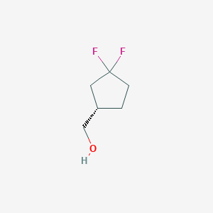 molecular formula C6H10F2O B1404964 (S)-3,3-Difluoro-cyclopentanemethanol CAS No. 1407991-23-4