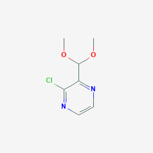 molecular formula C7H9ClN2O2 B1404965 2-Chloro-3-dimethoxymethylpyrazine CAS No. 1363381-88-7