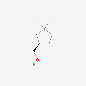 molecular formula C6H10F2O B1404973 (R)-3,3-Difluoro-cyclopentanemethanol CAS No. 1407997-85-6