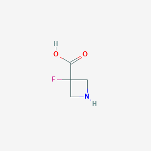 molecular formula C4H6FNO2 B1404974 3-Fluoroazetidine-3-carboxylic acid CAS No. 1363380-85-1