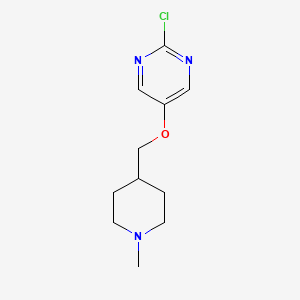 molecular formula C11H16ClN3O B1404981 2-Chloro-5-(1-methyl-piperidin-4-ylmethoxy)-pyrimidine CAS No. 1408074-71-4