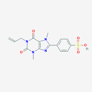 molecular formula C16H16N4O5S B014050 1-Allyl-3,7-dimethyl-8-sulfophenylxanthine CAS No. 149981-25-9