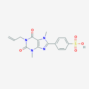 molecular formula C₁₆H₁₅N₄NaO₅S B014050 1-Allyl-3,7-dimethyl-8-sulfophenylxanthine CAS No. 149981-25-9