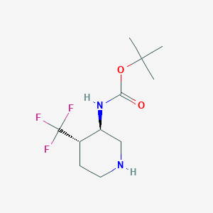 molecular formula C11H19F3N2O2 B1405001 trans-3-(Boc-amino)-4-(trifluormethyl)piperidine CAS No. 1363378-16-8