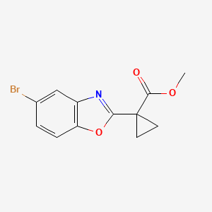 molecular formula C12H10BrNO3 B14050038 Methyl 1-(5-bromobenzo[D]oxazol-2-YL)cyclopropane-1-carboxylate 