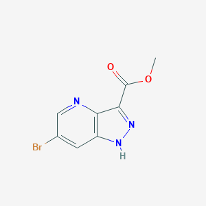 molecular formula C8H6BrN3O2 B1405005 Methyl 6-bromo-1H-pyrazolo[4,3-B]pyridine-3-carboxylate CAS No. 1363380-66-8