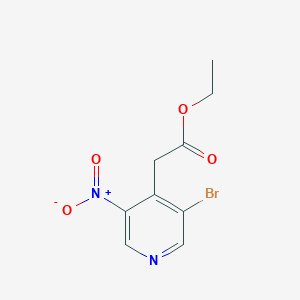 molecular formula C9H9BrN2O4 B1405007 Ethyl 3-bromo-5-nitropyridine-4-acetate CAS No. 1363382-04-0