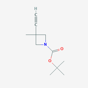 molecular formula C11H17NO2 B1405008 1-Boc-3-ethynyl-3-methylazetidine CAS No. 1363381-76-3