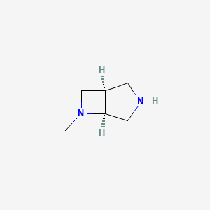 molecular formula C6H12N2 B1405009 (1R,5S)-6-methyl-3,6-diazabicyclo[3.2.0]heptane CAS No. 1419075-91-4