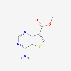 molecular formula C8H7N3O2S B1405013 Methyl 4-amino-thieno[3,2-d]-pyrimidine-7-carboxylate CAS No. 1392804-53-3