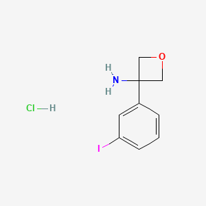 molecular formula C9H11ClINO B1405025 3-(3-Iodophenyl)oxetan-3-amine hydrochloride CAS No. 1393560-26-3