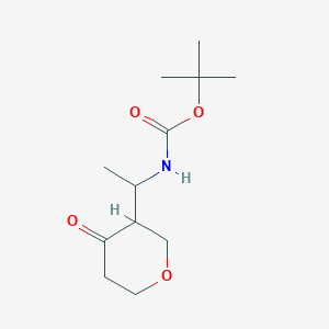 tert-butyl N-[1-(4-oxooxan-3-yl)ethyl]carbamate