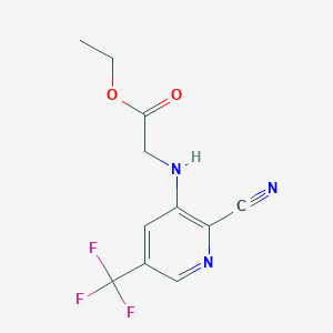 Ethyl 2-((2-cyano-5-(trifluoromethyl)pyridin-3-yl)amino)acetate
