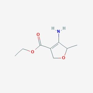 molecular formula C8H13NO3 B1405044 Ethyl 4-amino-5-methyl-2,5-dihydrofuran-3-carboxylate CAS No. 1429309-22-7