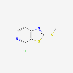molecular formula C7H5ClN2S2 B1405049 4-Chloro-2-(methylthio)thiazolo[5,4-c]pyridine CAS No. 1439823-62-7