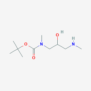 molecular formula C10H22N2O3 B1405055 tert-butyl N-[2-hydroxy-3-(methylamino)propyl]-N-methylcarbamate CAS No. 1327336-50-4