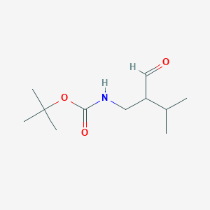 molecular formula C11H21NO3 B1405061 tert-butyl N-[3-oxo-2-(propan-2-yl)propyl]carbamate CAS No. 1785161-69-4