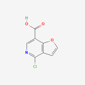 molecular formula C8H4ClNO3 B1405071 4-Chlorofuro[3,2-c]pyridine-7-carboxylic acid CAS No. 1256809-80-9