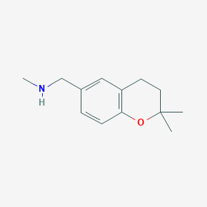 molecular formula C13H19NO B1405081 N-[(2,2-Dimethyl-3,4-dihydro-2H-chromen-6-yl)methyl]-N-methylamine CAS No. 1424857-25-9