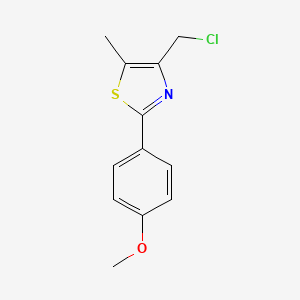 molecular formula C12H12ClNOS B1405083 4-氯甲基-2-(4-甲氧基苯基)-5-甲基噻唑 CAS No. 329977-13-1