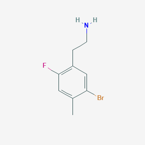 molecular formula C9H11BrFN B1405090 2-(5-Bromo-2-fluoro-4-methylphenyl)ethanamine CAS No. 1427416-78-1