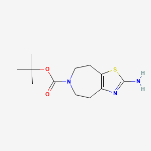 molecular formula C12H19N3O2S B1405092 叔丁基 2-氨基-4,5,7,8-四氢噻唑并[5,4-d]氮杂菲-6-羧酸酯 CAS No. 1440954-94-8