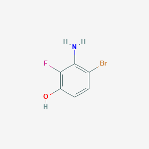 molecular formula C6H5BrFNO B1405093 3-amino-4-bromo-2-fluoroPhenol CAS No. 1443107-59-2