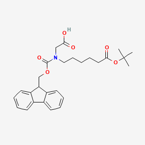 molecular formula C27H33NO6 B14050954 N-(((9H-Fluoren-9-yl)methoxy)carbonyl)-N-(6-(tert-butoxy)-6-oxohexyl)glycine 