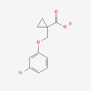 molecular formula C11H11BrO3 B1405098 1-(3-Bromophenoxymethyl)-cyclopropanecarboxylic acid CAS No. 1780989-63-0