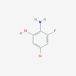 molecular formula C6H5BrFNO B1405102 2-Amino-5-bromo-3-fluorophenol CAS No. 186309-73-9