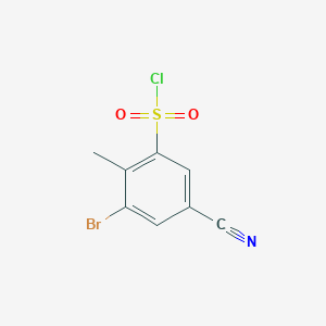 3-Bromo-5-cyano-2-methylbenzenesulfonyl chloride