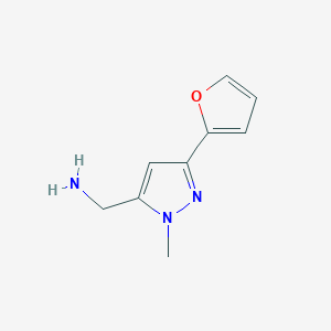 (3-(furan-2-yl)-1-methyl-1H-pyrazol-5-yl)methanamine