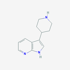 molecular formula C12H15N3 B140512 4-{1H-pyrrolo[2,3-b]pyridin-3-yl}piperidine CAS No. 149692-82-0