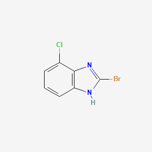 molecular formula C7H4BrClN2 B1405120 2-Bromo-4-chloro-1H-benzo[d]imidazole CAS No. 1388069-08-6