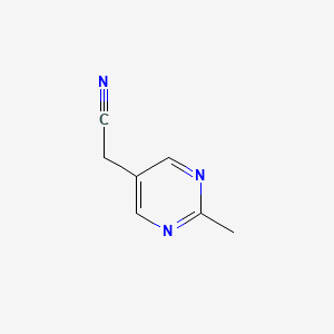 molecular formula C7H7N3 B1405125 2-(2-Methylpyrimidin-5-yl)acetonitrile CAS No. 1581684-23-2